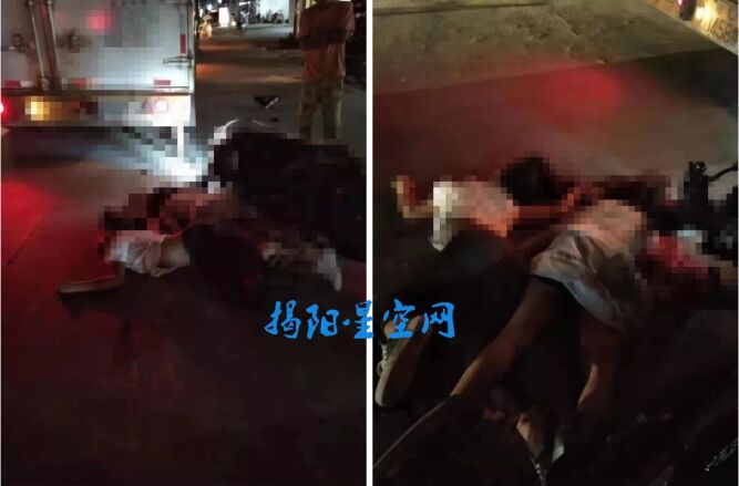 血腥慎点！潮州三环路两女子惨遭货车碾压，头部血肉模糊