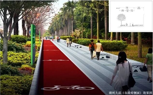 潮州城区这8条道路人行道改造工程今日动工 效果图来啦！