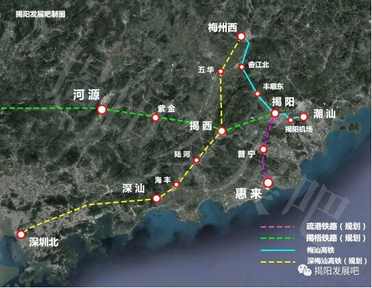 揭阳新铁路规划，揭梧铁路（揭阳-梧州铁路）规划再被提及