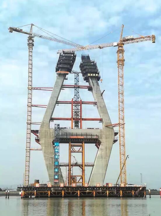 潮汕环线高速建设有新进展！榕江特大桥中塔柱进入合龙施工