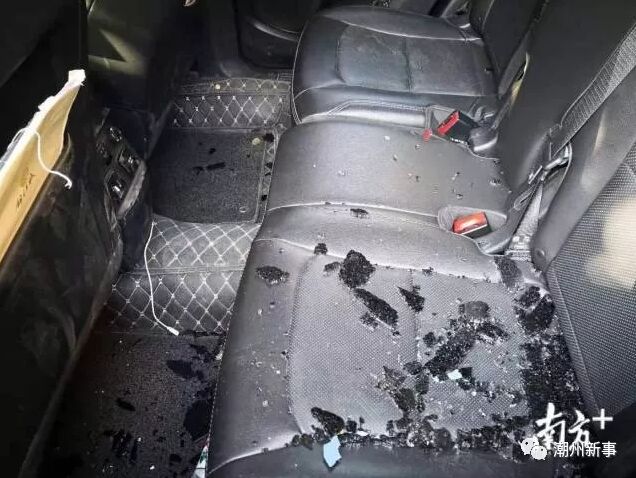 潮州市区出现一男子专门破汽车玻璃窗盗窃财物，被警方抓获
