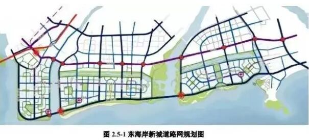 汕头东海岸新城新溪片区拟建12条市政道路，双向六车道到十车道不等