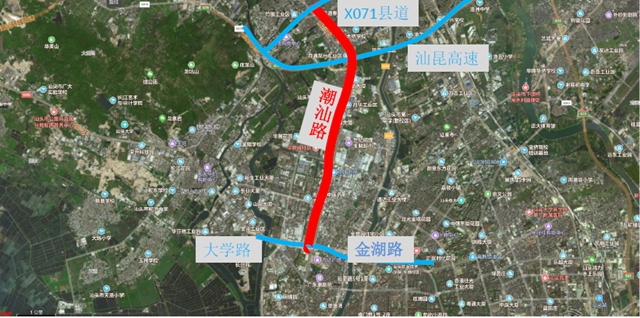 潮汕路（潮州交界—金湖路）将从双向六车道拓宽为双向八车道 人行道将增设自行车道