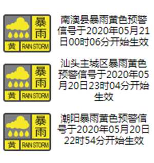 汕头黄色暴雨预警生效中，昨晚长平-华山、金砂东多处积水成“河”