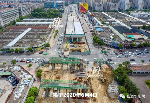 金砂西路西延、泰山路黄河路高架又有新变化！通过航拍看一下