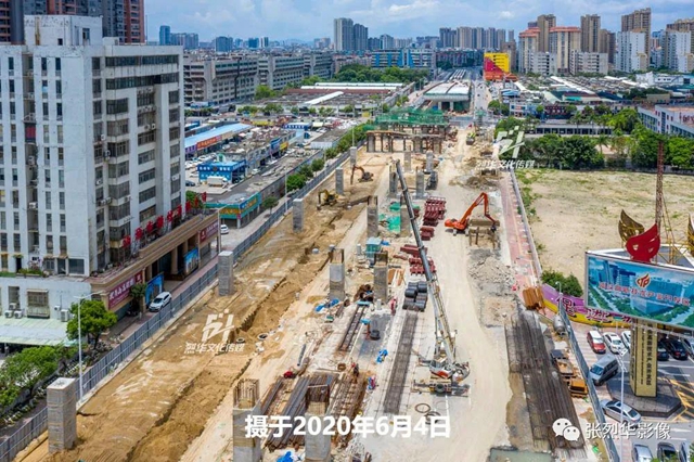 金砂西路西延、泰山路黄河路高架又有新变化！通过航拍看一下