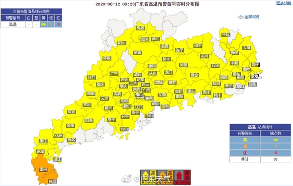 汕头发布台风白色预警和高温黄色预警，13-14日将有一次中到大雨降水过程