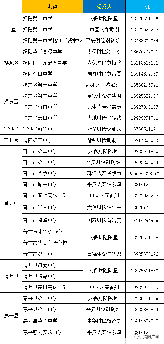 揭阳高考免费送考专车来了！查看各服务点及预约攻略