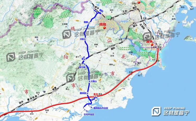 揭阳港疏港铁路已开始定测，普宁将争取在“东部创新城”设站
