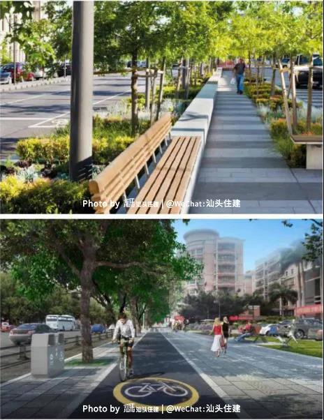 设计方案曝光！汕头金砂路将提升改造，包括增设机非分隔栏，增设自行车道，改造绿化带