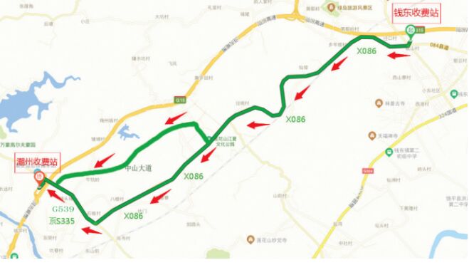 汕汾高速公路福建往汕头方向钱东至潮州段，路面封闭施工
