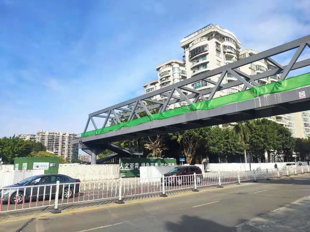 汕头新增2座人行天桥！星湖公园跨长平、韩江路天桥，已初现雏形，预计春节前开放
